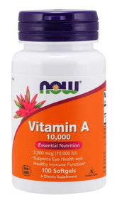 Vitamin A 10.000 IU 100 kapslí NOW FOODS